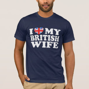 Ik hou van mijn Britse vrouw T-shirt