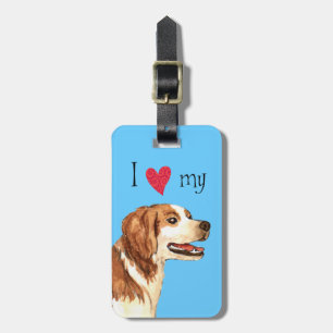 Ik hou van mijn Brittany Bagagelabel