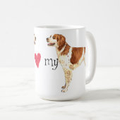 Ik hou van mijn Brittany Koffiemok (Voorkant rechts)