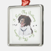 Ik hou van mijn Brittany Metalen Ornament (Links)