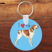 Ik hou van mijn Brittany Sleutelhanger (Voorkant)