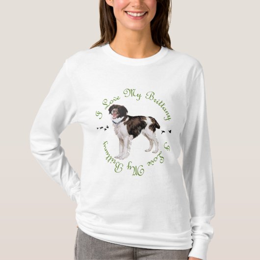 Ik hou van mijn Brittany T-shirt (Voorkant)