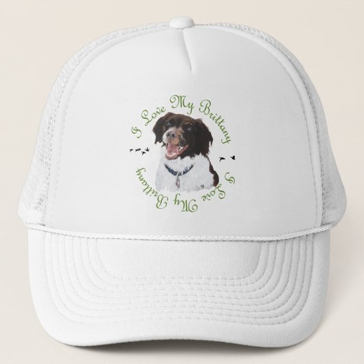 Ik hou van mijn Brittany Trucker Pet (Voorkant)