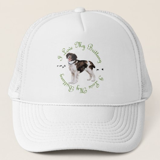 Ik hou van mijn Brittany Trucker Pet (Voorkant)