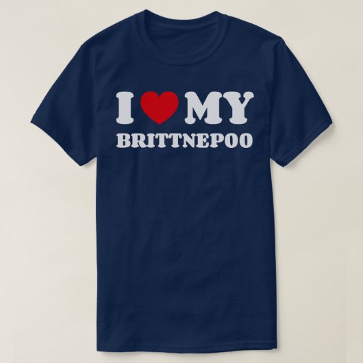 Ik hou van mijn Brittnepoo T-shirt (Design voorkant)