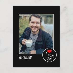 Ik hou van mijn broer, aangepaste foto – Persoonli Briefkaart