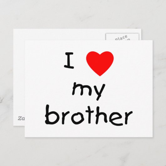 Ik hou van mijn broer briefkaart (Voorkant / Achterkant)