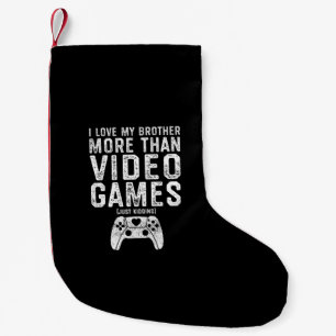 Ik hou van mijn broer Grapny Video Gamer Gift Boys Kleine Kerstsok
