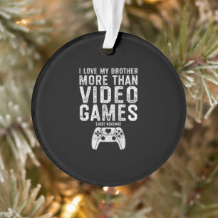 Ik hou van mijn broer Grapny Video Gamer Gift Boys Ornament
