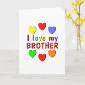 Ik hou van mijn broer kaart (Gele Bloem)