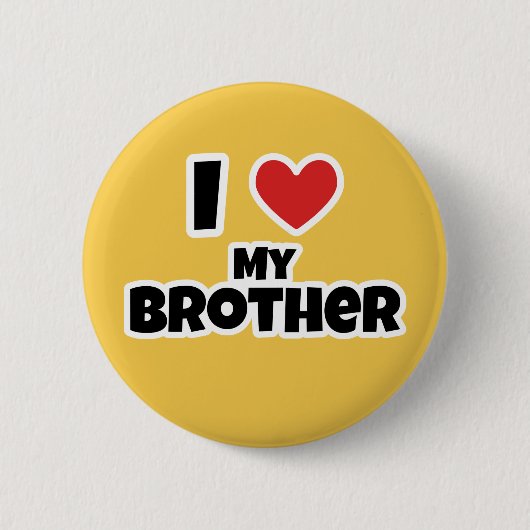 Ik hou van mijn broer ronde button 5,7 cm (Voorkant)