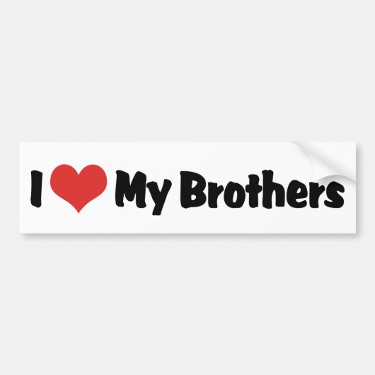 Ik hou van mijn broers bumpersticker (Voorkant)