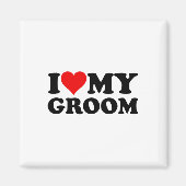 Ik hou van mijn bruidegom echtgenoot verloofde  magneet (Voorkant)