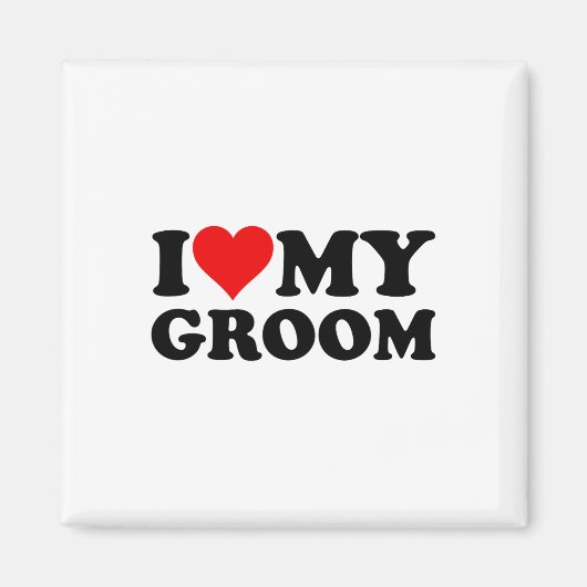 Ik hou van mijn bruidegom echtgenoot verloofde magneet (Voorkant)