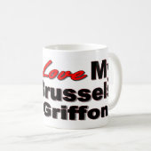 Ik hou van mijn Brussels Griffon Koffiemok (Voorkant rechts)
