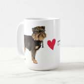 Ik hou van mijn Brussels Griffon Koffiemok (Voorkant links)