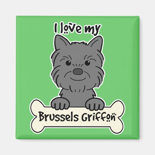 Ik hou van mijn Brussels Griffon Magneet (Voorkant)