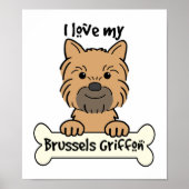 Ik hou van mijn Brussels Griffon Poster (Voorkant)