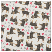 Ik hou van mijn Brussels Griffon Stof (Swatch)