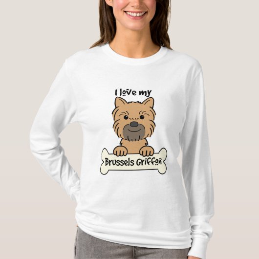 Ik hou van mijn Brussels Griffon T-shirt (Voorkant)