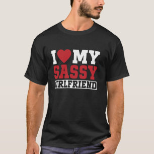 Ik hou van mijn brutale vriendin paar vriendje t-shirt