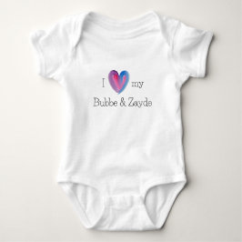 Ik hou van mijn Bubbe en Zayde Baby Bodysuit