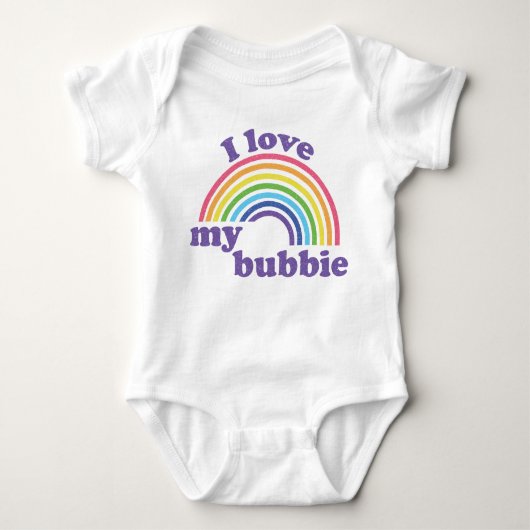 Ik hou van mijn Bubbie - Mooie Regenboog Romper (Voorkant)