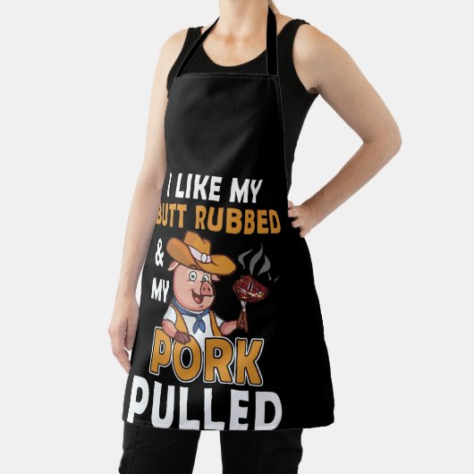 Ik hou van mijn buik en mijn varkensvlees. schort (Insitu)