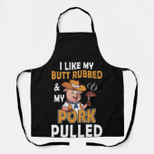 Ik hou van mijn buik en mijn varkensvlees. schort (Voorkant)