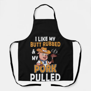 Ik hou van mijn buik en mijn varkensvlees. schort