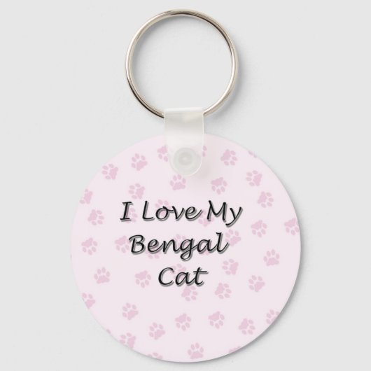 Ik hou van mijn buikkat sleutelhanger (Voorkant)