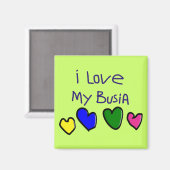 Ik hou van mijn buizencadeau (Poolse oma) Magneet (Voorkant / Achterkant)