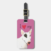 Ik hou van mijn bull Terrier Bagagelabel (Voorkant verticaal)