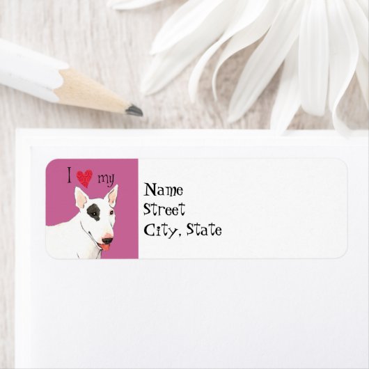 Ik hou van mijn bull Terrier Etiket (Insitu)