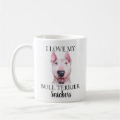 Ik hou van mijn Bull Terrier-hond-monogram Koffiemok (Links)
