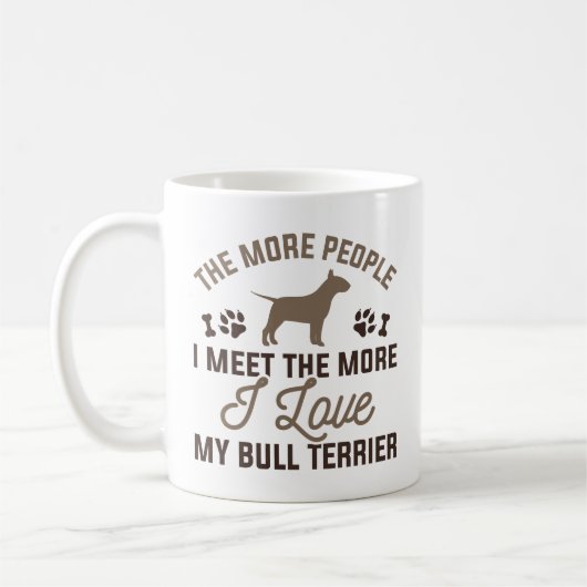 Ik hou van mijn bull Terrier Koffiemok (Links)