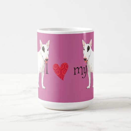 Ik hou van mijn bull Terrier Koffiemok (Center)