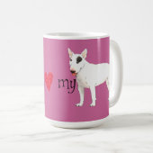 Ik hou van mijn bull Terrier Koffiemok (Voorkant rechts)