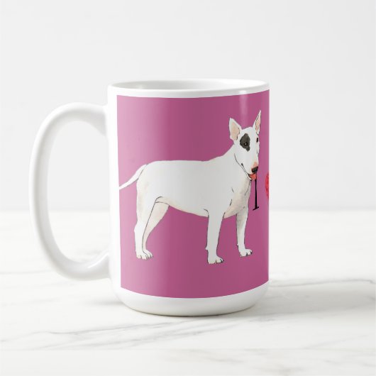 Ik hou van mijn bull Terrier Koffiemok (Links)