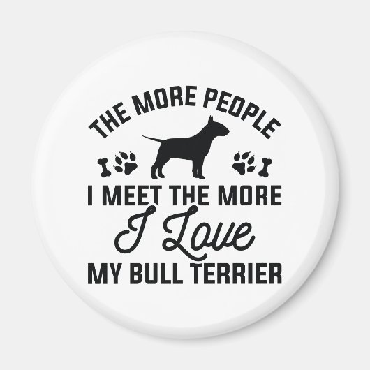 Ik hou van mijn Bull Terrier Magneet (Voorkant)