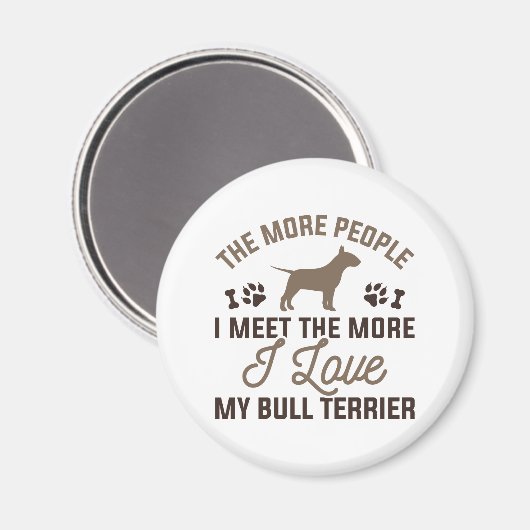 Ik hou van mijn bull Terrier Magneet (Voorkant / Achterkant)
