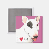 Ik hou van mijn bull Terrier Magneet (Voorkant / Achterkant)