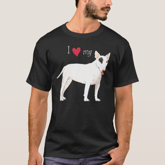 Ik hou van mijn bull Terrier T-shirt (Voorkant)