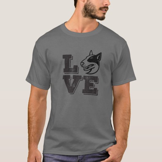 Ik hou van mijn bull Terrier T-shirt (Voorkant)