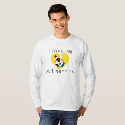 Ik hou van mijn Bull Terriër T-shirt (Voorkant volledig)