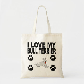 Ik hou van mijn bull Terrier Tote Bag