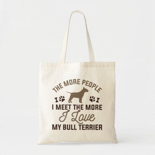 Ik hou van mijn bull Terrier Tote Bag (Voorkant)