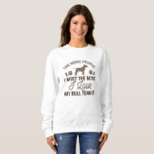 Ik hou van mijn bull Terrier Trui (Voorkant volledig)