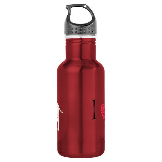 Ik hou van mijn bull Terrier Waterfles (Achterkant)