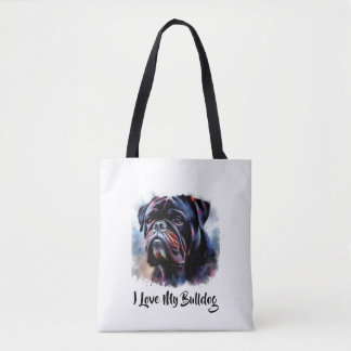 Ik hou van mijn Bulldog Canvas tas
